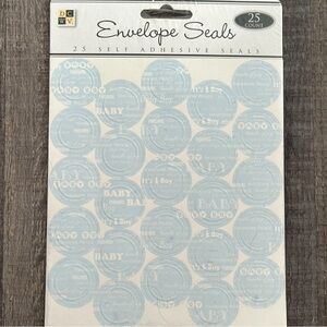 💞 New Baby Boy Self-Adhesive Envelope Seals